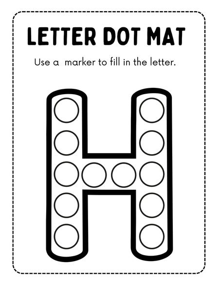 Letter Dot Mat - Letter H