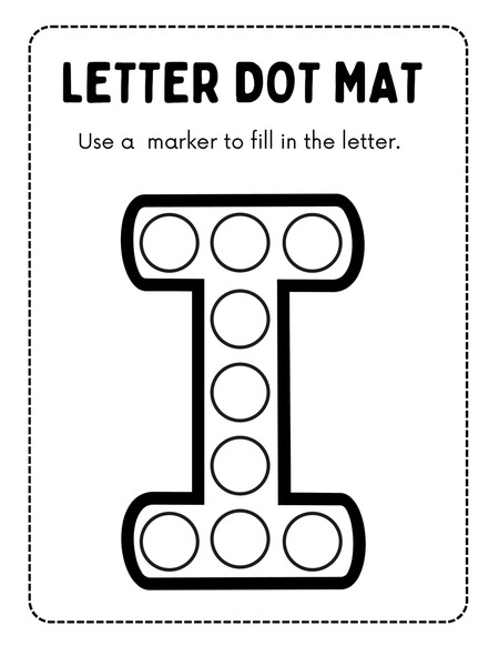 Letter Dot Mat - Letter I