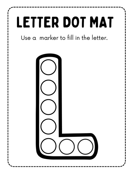Letter Dot Mat - Letter L