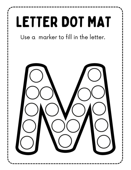 Letter Dot Mat - Letter M