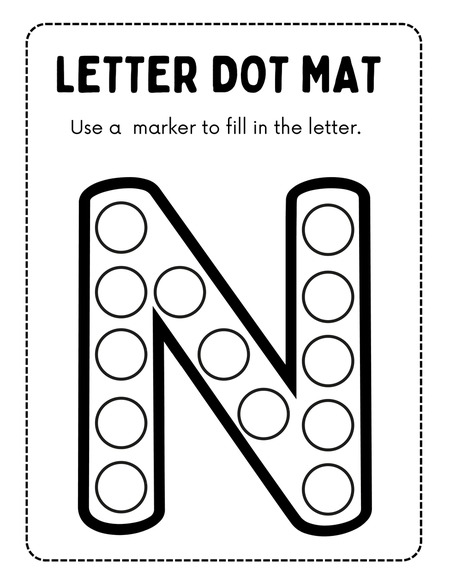 Letter Dot Mat - Letter N