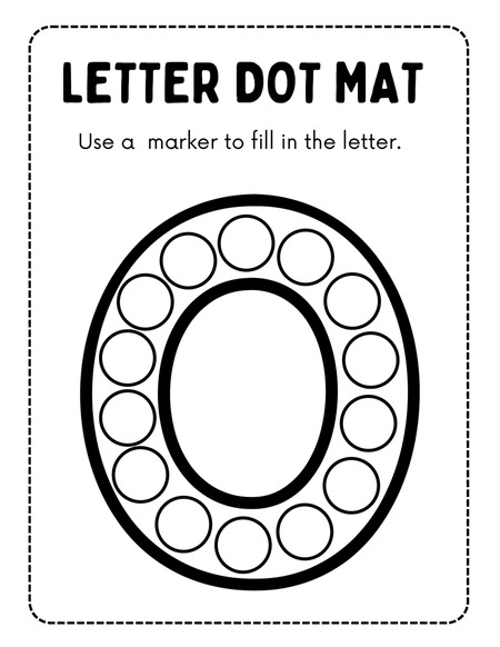 Letter Dot Mat - Letter O