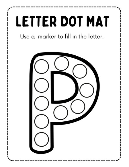 Letter Dot Mat - Letter P