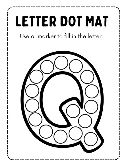Letter Dot Mat - Letter Q