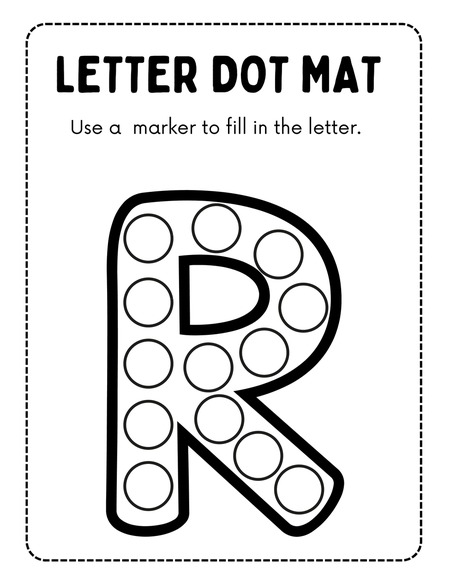 Letter Dot Mat - Letter R