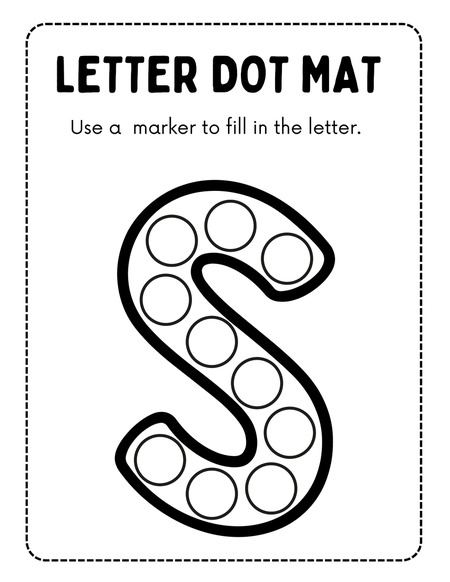Letter Dot Mat - Letter S