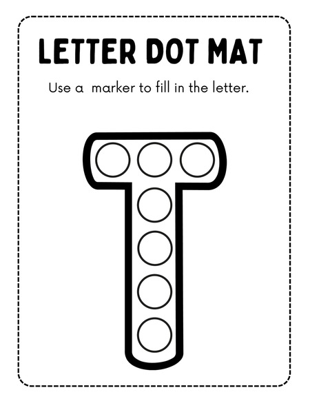 Letter Dot Mat - Letter T