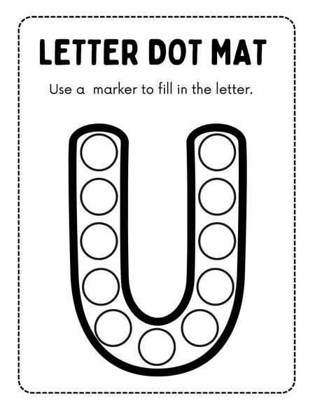 Letter Dot Mat - Letter U
