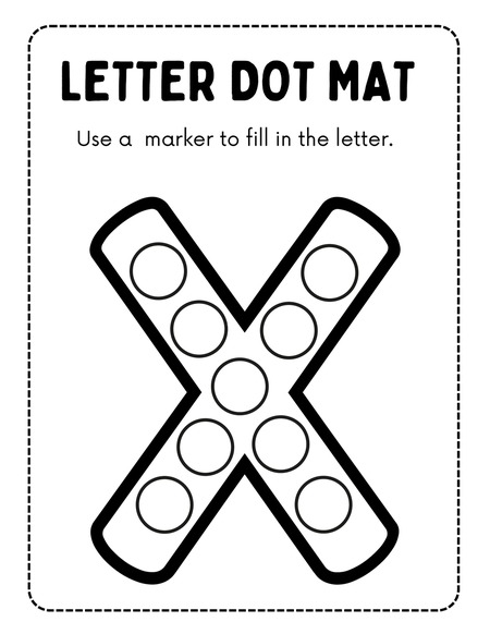 Letter Dot Mat - Letter X