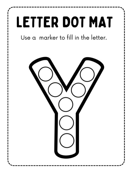 Letter Dot Mat - Letter Y