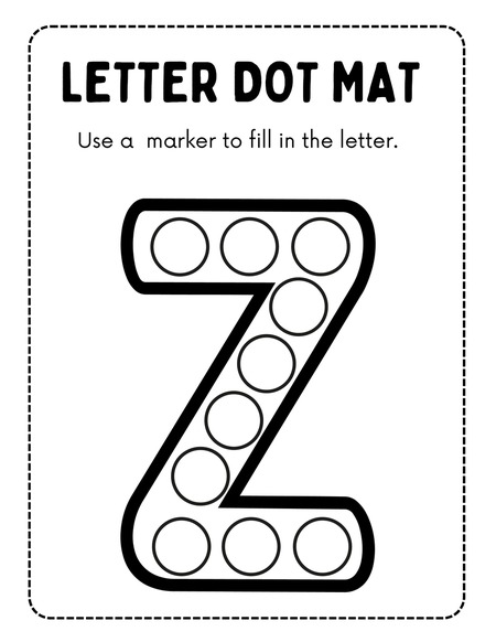 Letter Dot Mat - Letter Z
