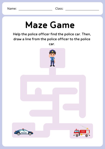 Maze Game - Police