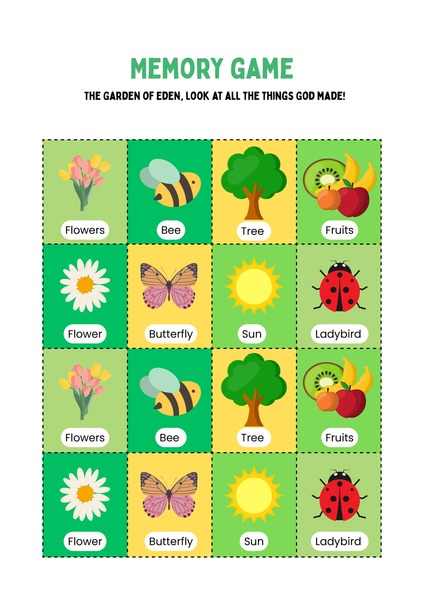 Memory Game - Garden of Eden