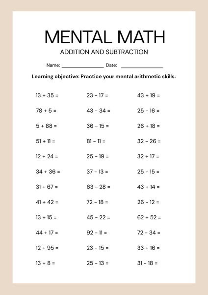 Mental Math v.2