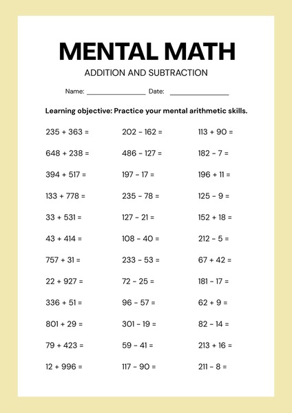Mental Math v.3