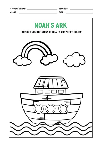 Noah's Ark - Coloring