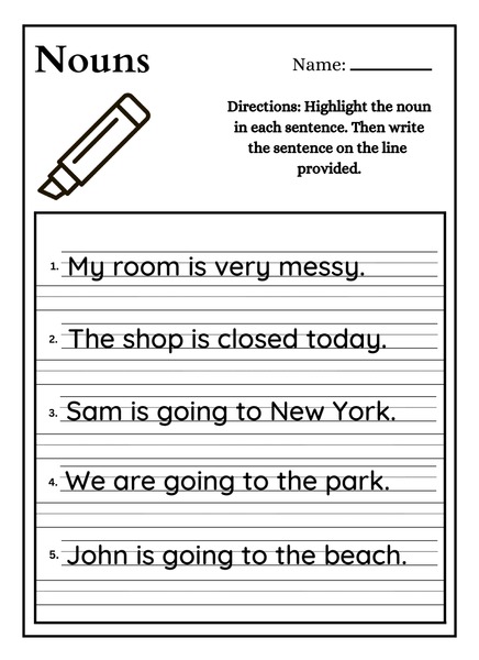 Noun Activities