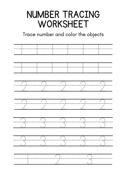 Number Tracing Worksheet