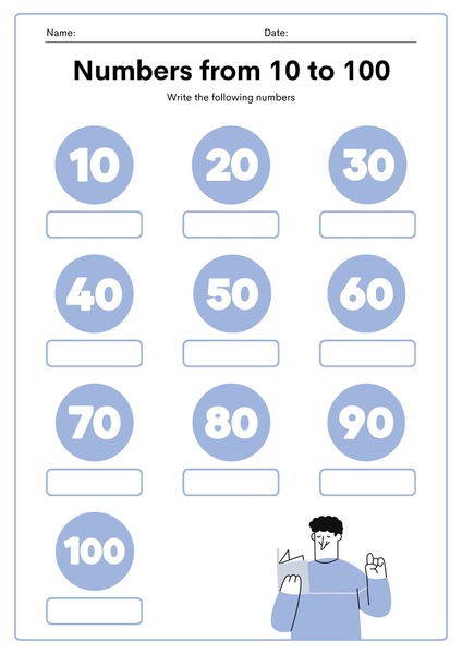 Numbers 10-100
