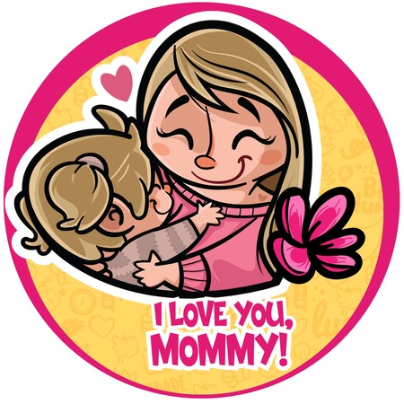 Round Banner - Mommy, I Love You!