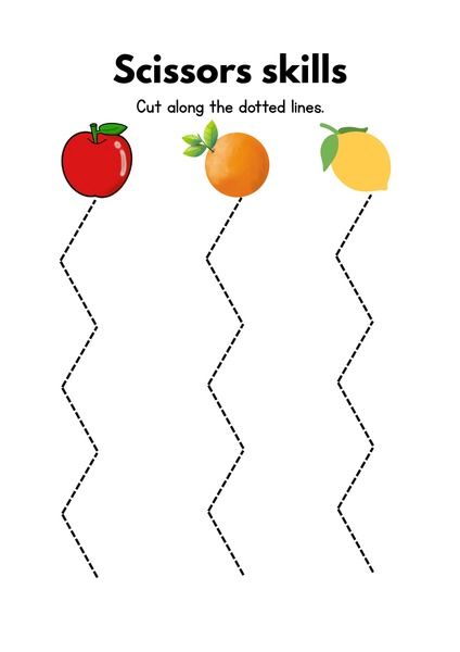 Scissors Skills - Fruits