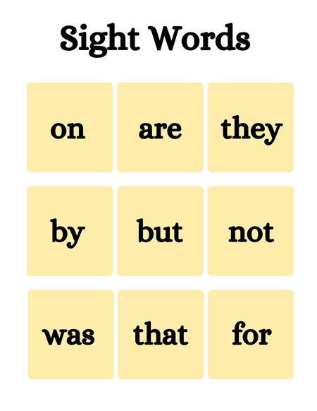 Sight Word Flashcards v.2