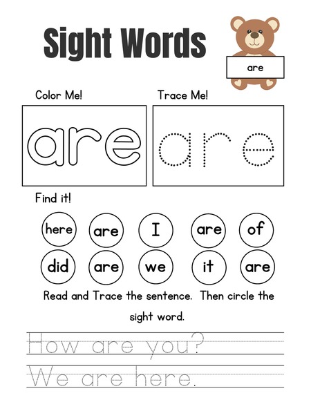 Sight Word Practice