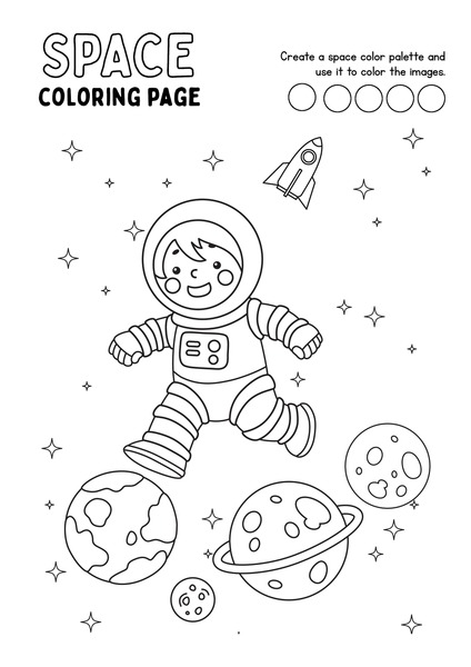 Space - Coloring Page
