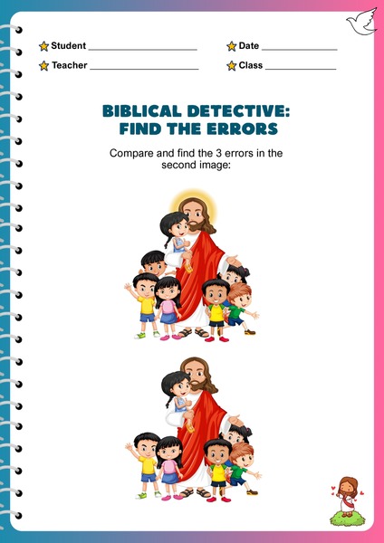 Spot the Differences - Jesus Blesses the Children