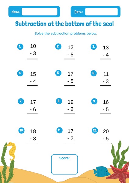 Subtraction at the Bottom of the Sea!