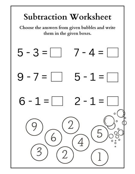 Subtraction Worksheet