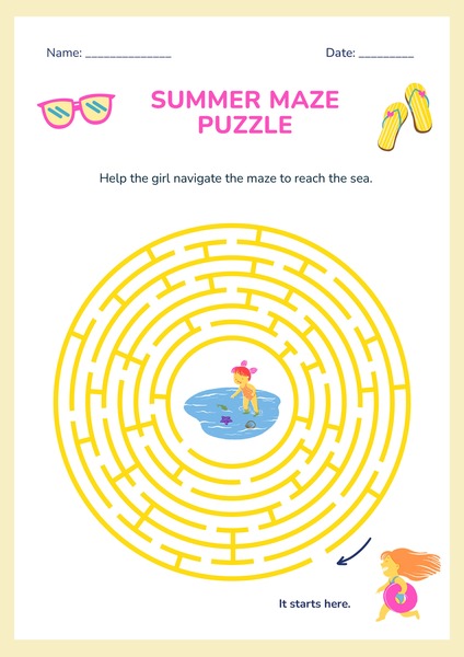 Summer Maze Puzzle