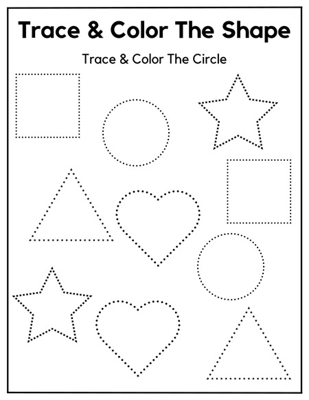 Trace & Color the Shape