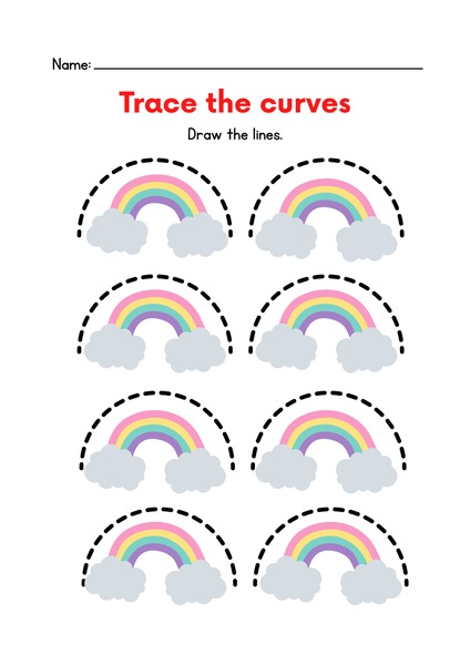 Trace the Curves - Rainbow
