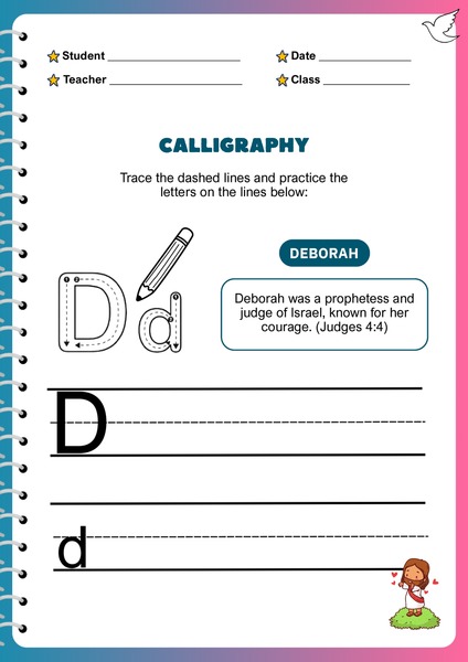 Trace the Letters - D
