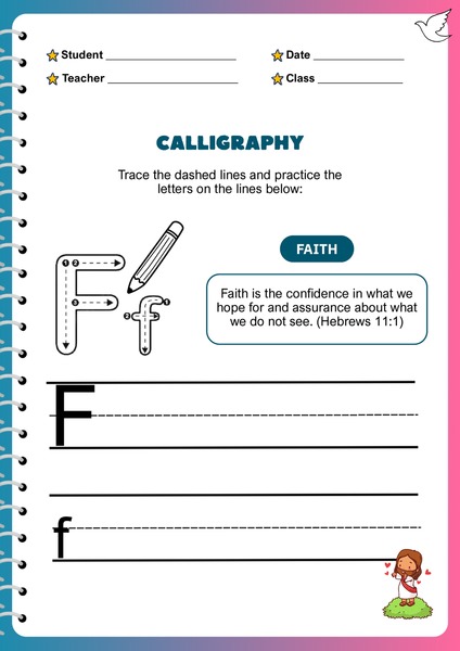 Trace the Letters - F