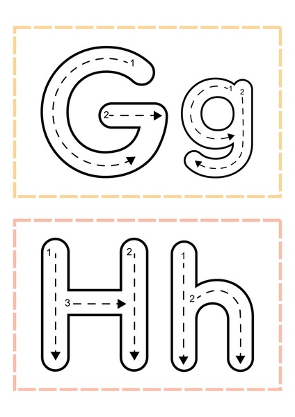Trace the Letters - G & H