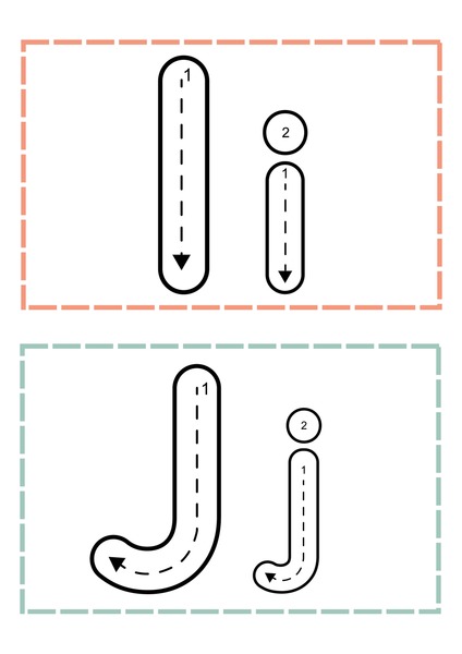Trace the Letters - I & J