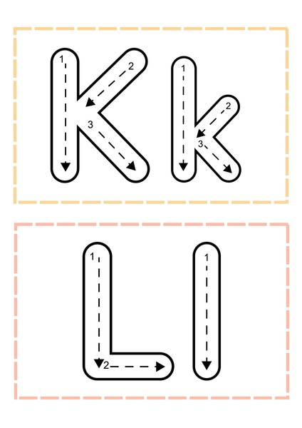 Trace the Letters - K & L