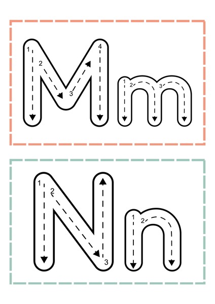 Trace the Letters - M & N