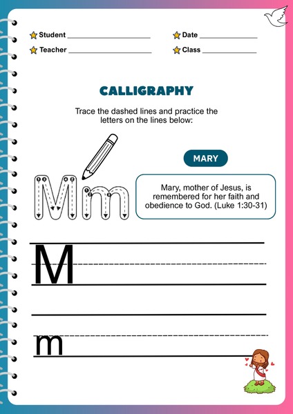 Trace the Letters - M