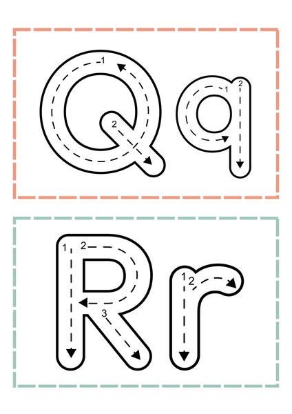 Trace the Letters - Q & R