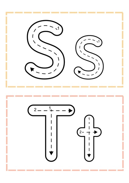 Trace the Letters - S & T
