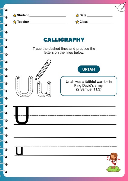 Trace the Letters - U