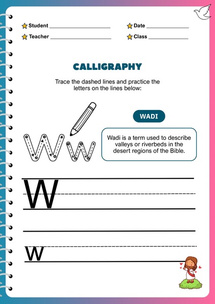 Trace the Letters - W