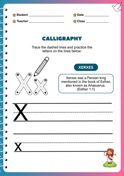 Trace the Letters - X