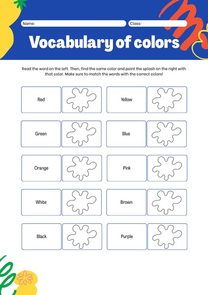 Vocabulary of Colors v.2