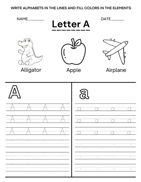 Write Alphabets