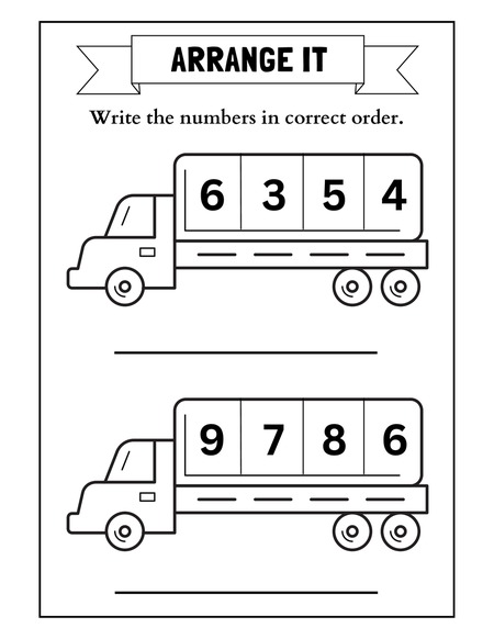 Write the Numbers in Correct Order