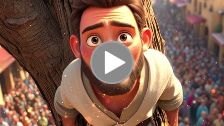 Zacchaeus Climbs the Tree to See Jesus